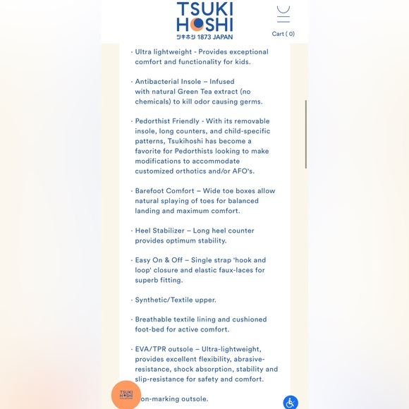 TSUKIHOSHI VELOCITY Child Shoes (Navy/Silver) New without box - Picture 2 of 9